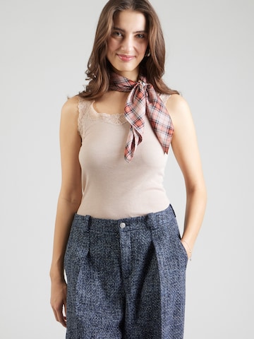 rosemunde - Top en marrón: frente