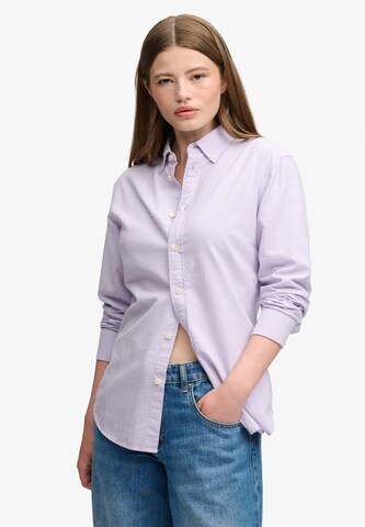 Superdry & Co Blouse 'Oxford' in Lila: voorkant
