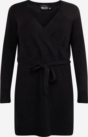 Robes en maille 'ELLEN' PIECES Curve en noir : devant