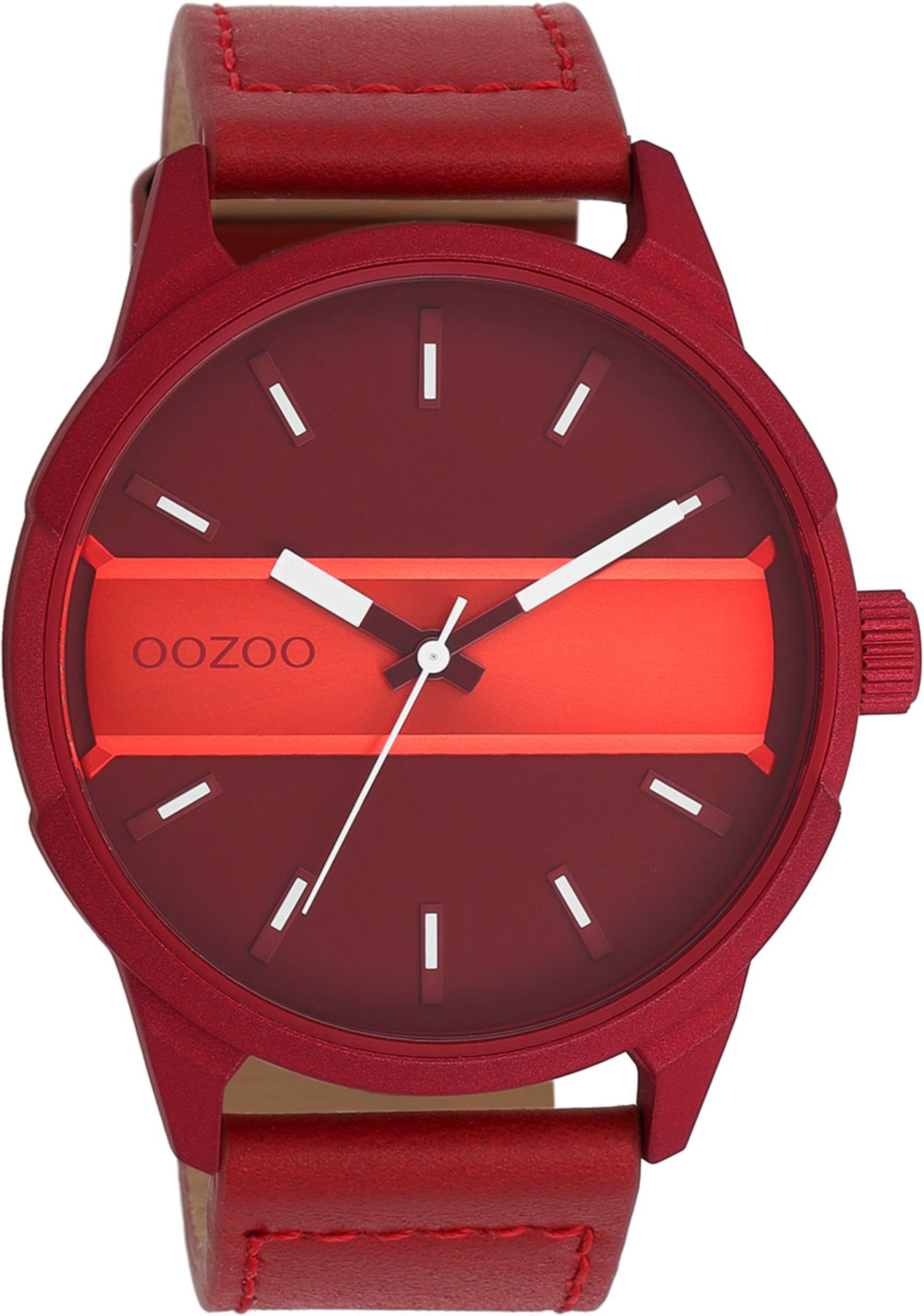 OOZOO Analog Watch in Red: front