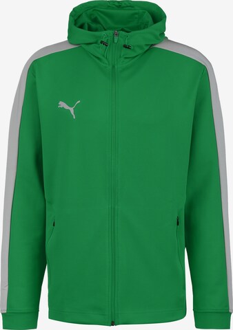 PUMA Athletic Jacket in Green: front