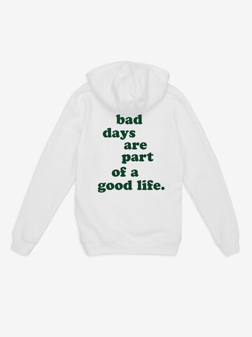 ABOUT YOU DROP Sweater 'Good Life' in White: front