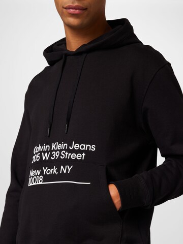 Sweat-shirt 'Address' Calvin Klein Jeans en noir