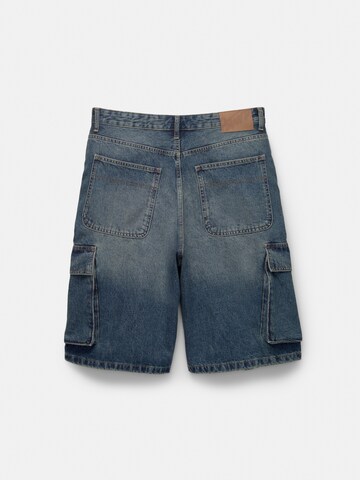 Pull&Bear Loose fit Cargo jeans in Blue