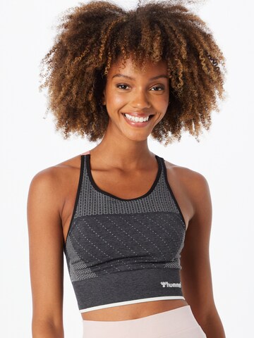 Hummel Bustier Sporttop in Grau: predná strana