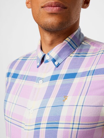 FARAH Regular fit Button Up Shirt 'CLAYTON' in Purple