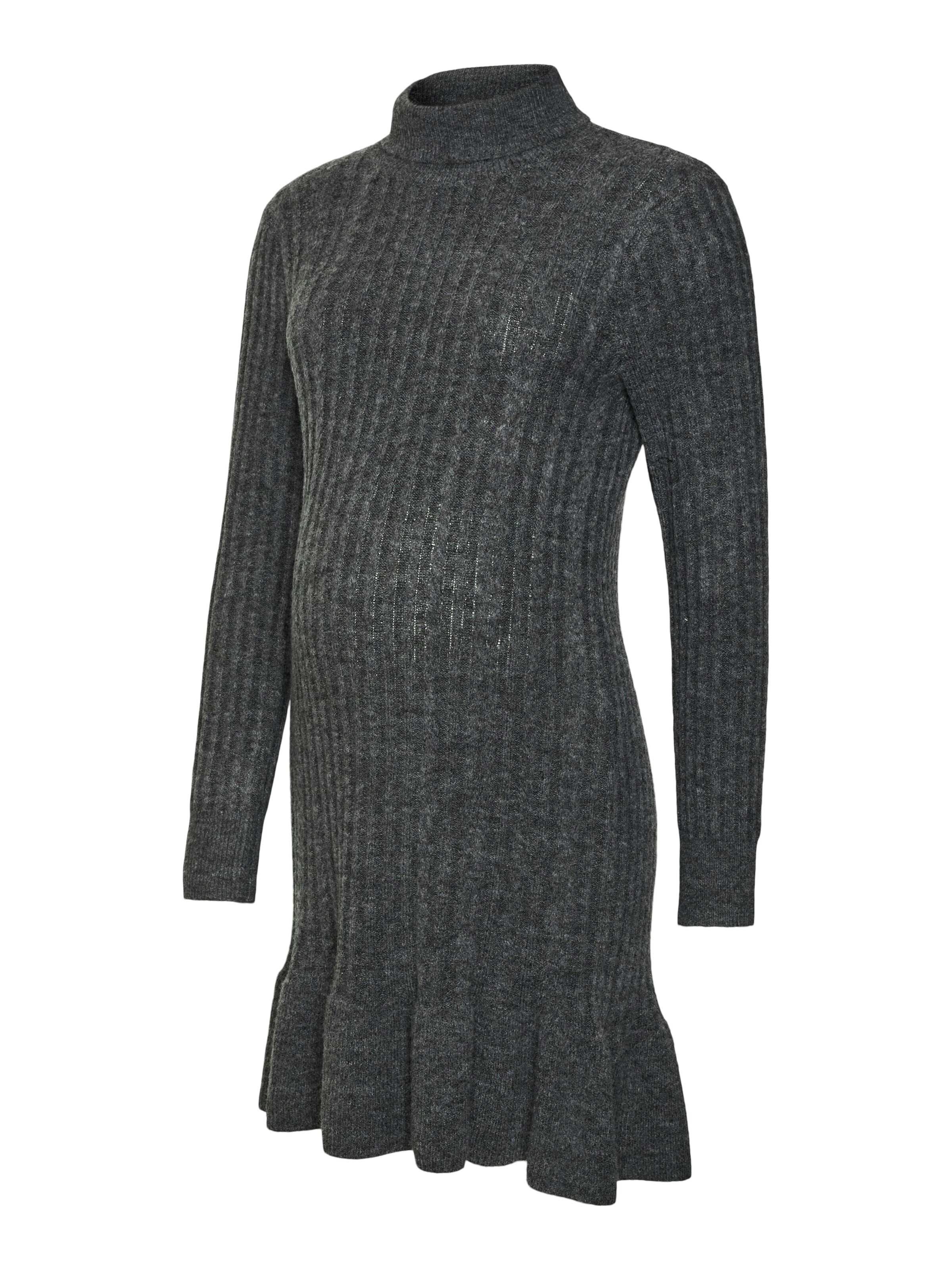 MAMALICIOUS Strikkjole i grå: forside