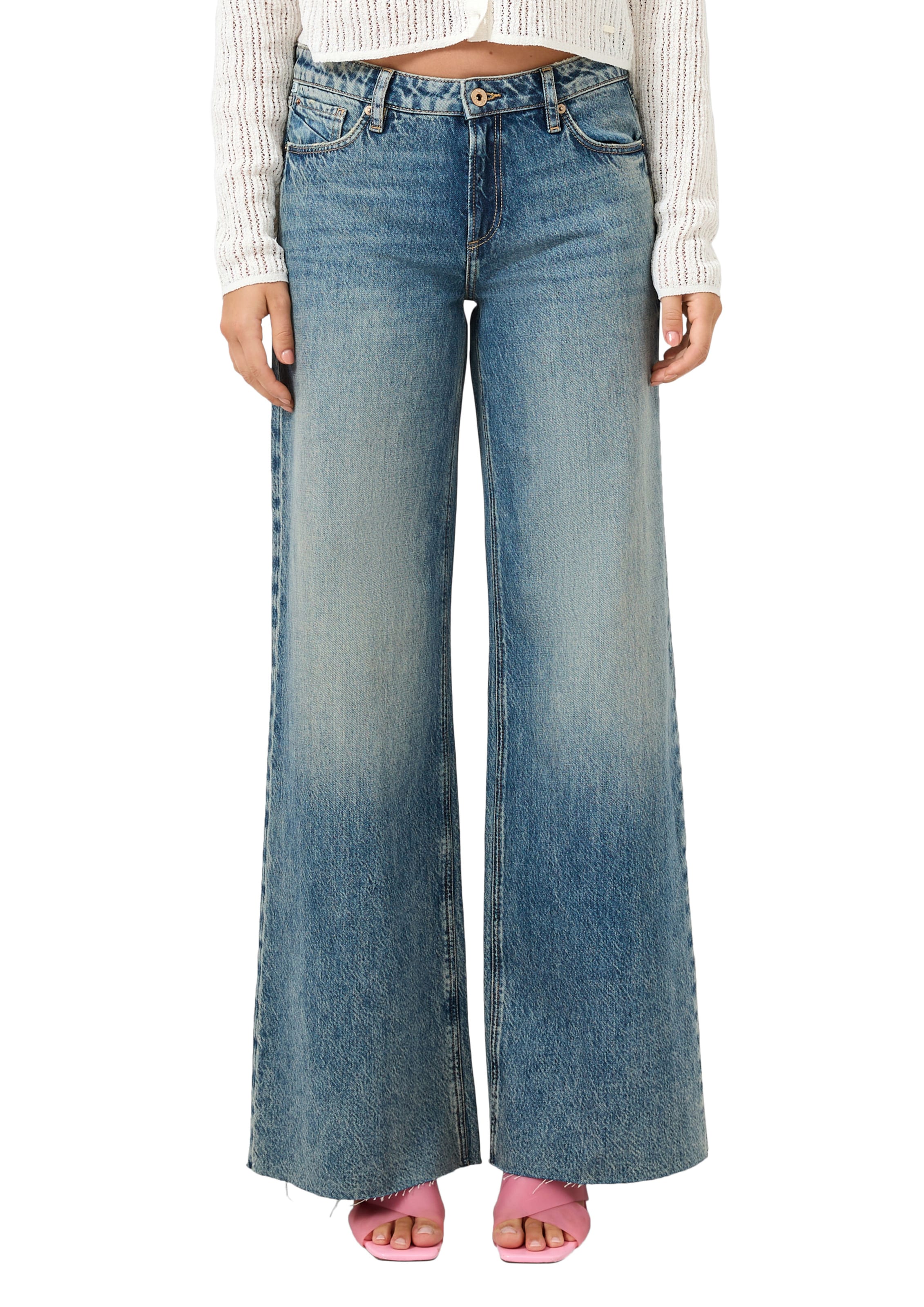 Wide Leg Jean ' CATIE ' QS en bleu