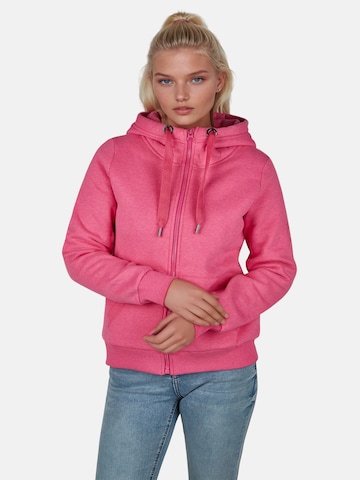 salzhaut Sweatvest in Roze: voorkant