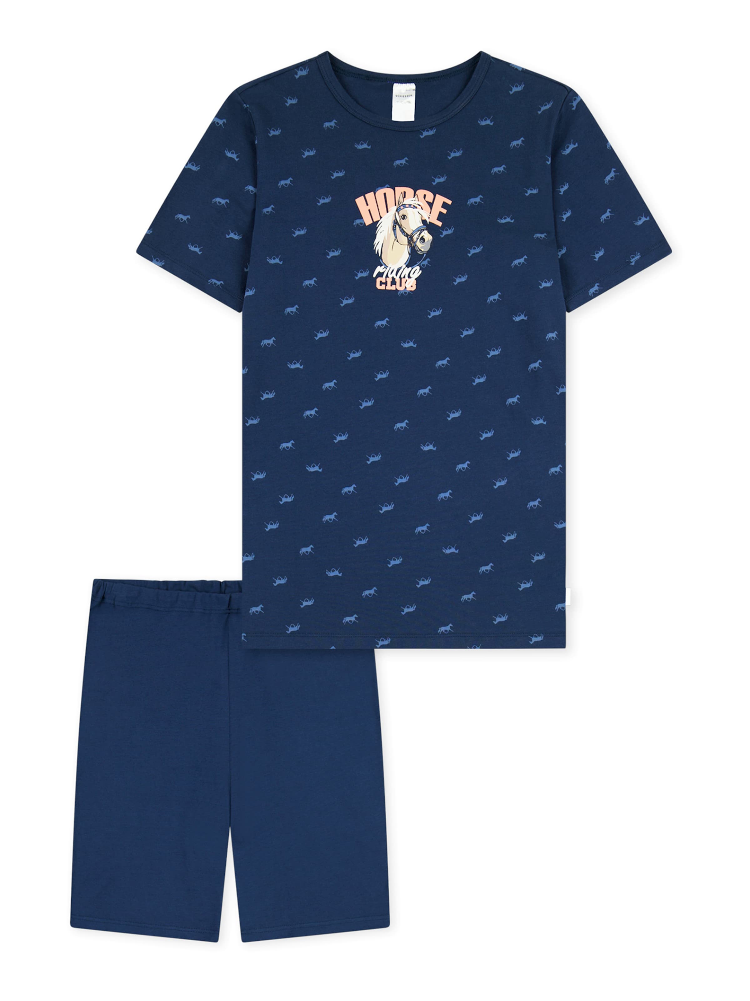 Pyjama ' Horse World ' SCHIESSER en bleu : devant