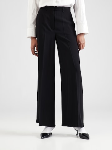 Loosefit Pantalon à plis GERRY WEBER en noir : devant