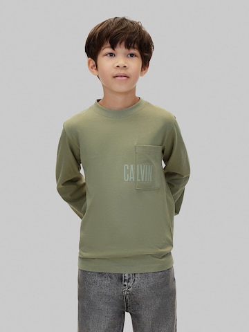 Pull-over Calvin Klein Jeans en vert : devant