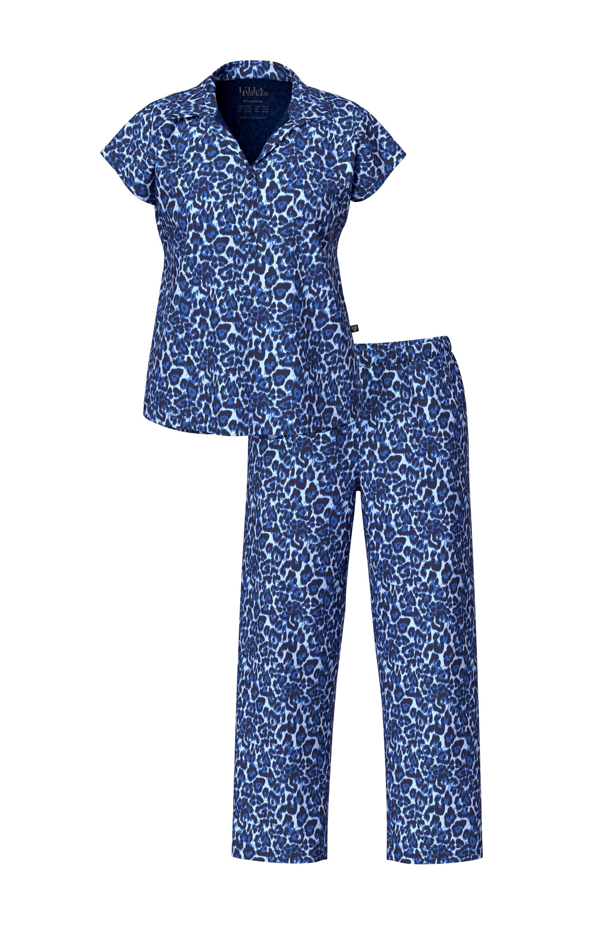 Ulla Popken Pyjama in Blau: Vorderseite