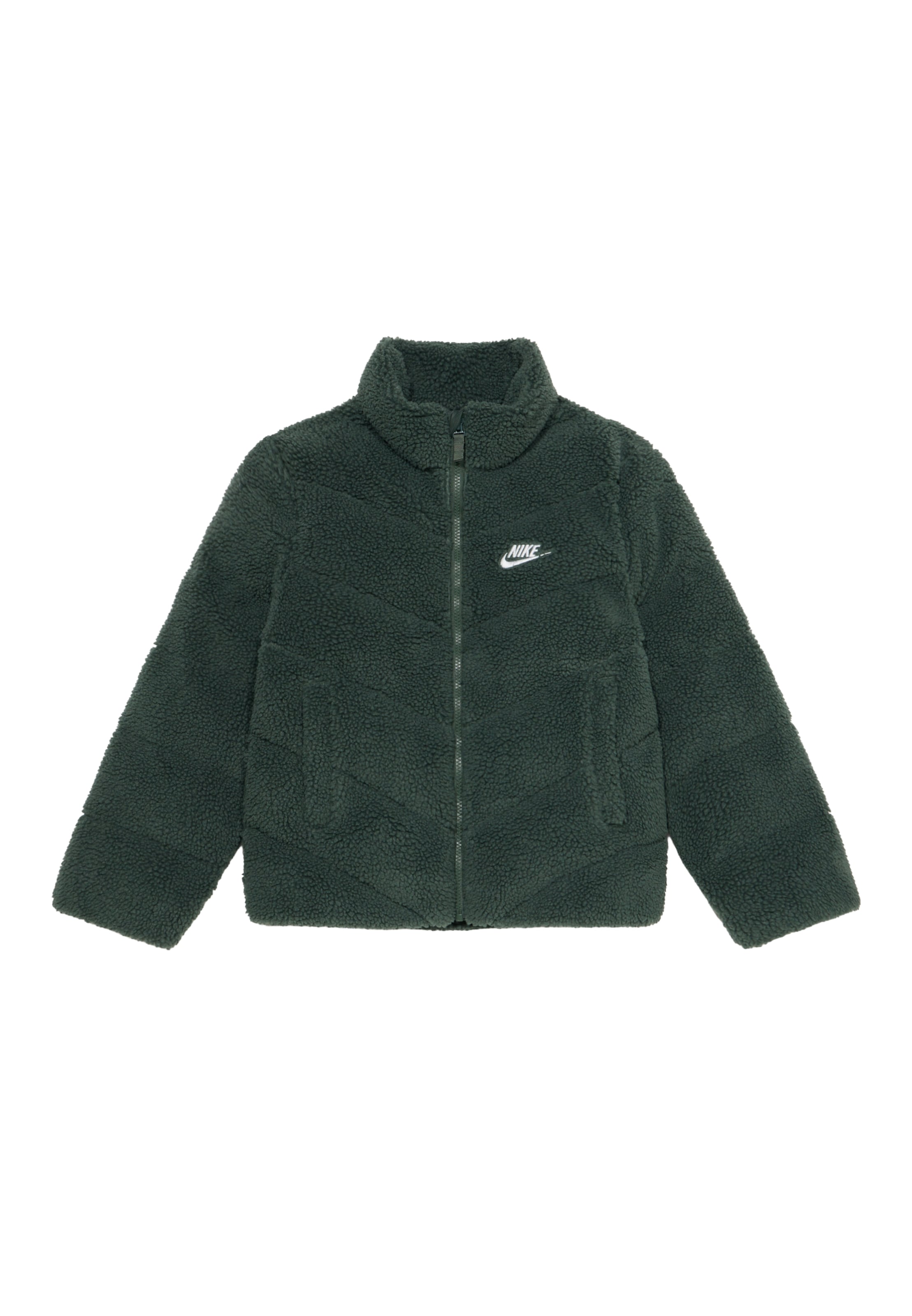 Nike Sportswear Поларено яке в зелено: отпред