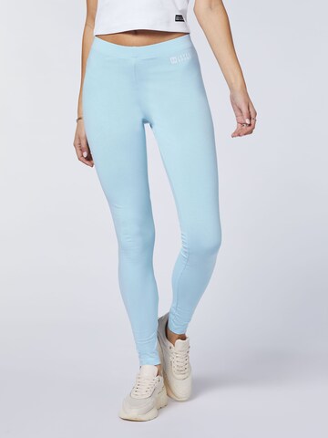 Jette Sport Skinny Leggings in Blue: front