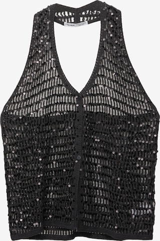 Pull&BearTop s naramenicama - crna boja: prednji dio