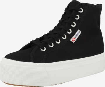 SUPERGA High-Top Sneakers in Black: front