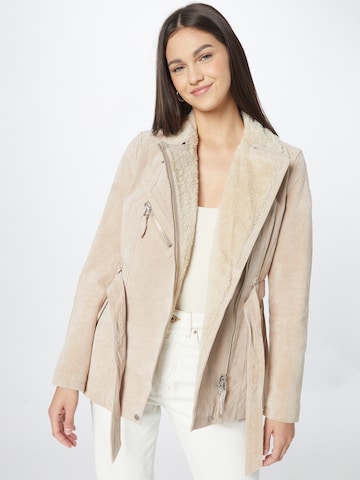 FREAKY NATION Between-Season Jacket 'Modern Times' in Beige: front