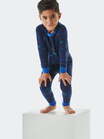 SCHIESSER Pyjama ' Boys World ' in Blau