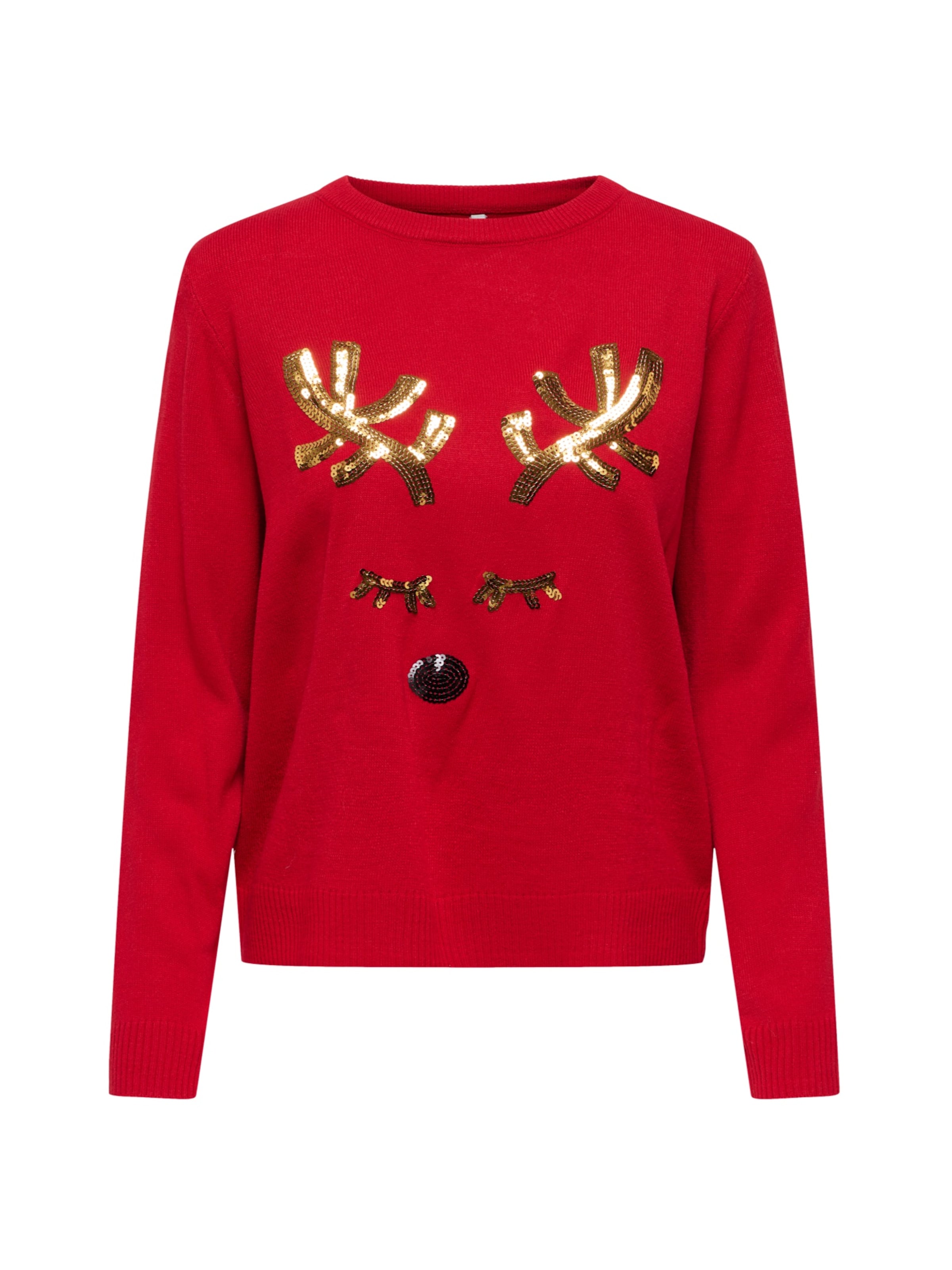 ONLY Sweater 'Xmas Shine' in Red: front