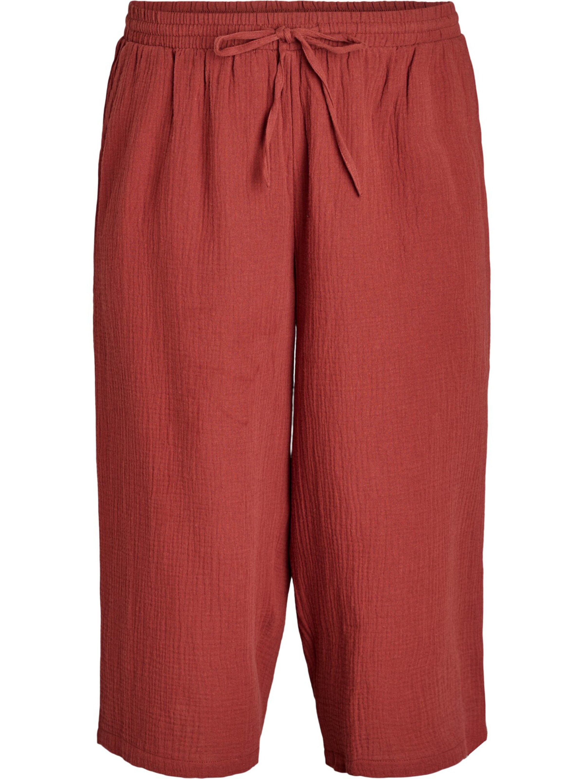 Largi Pantaloni 'Vvivu' de la Zizzi pe roșu: față