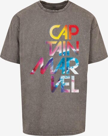 ABSOLUTE CULT Shirt 'Captain Marvel - Galactic' in Grey: front