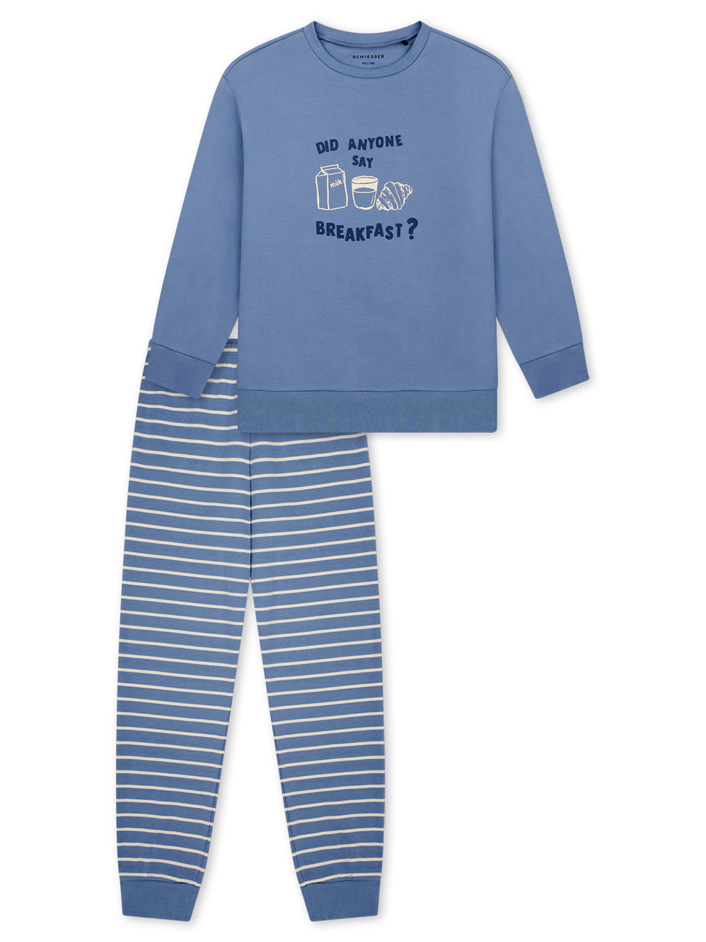 Pyjama ' Nightwear ' SCHIESSER en bleu : devant