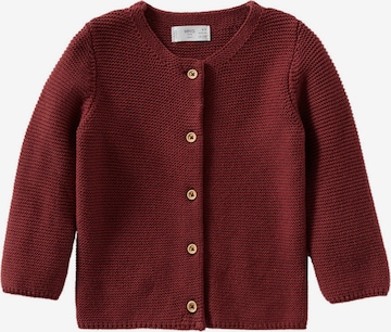 MANGO KIDS Knit Cardigan 'Chaqui' in Red: front
