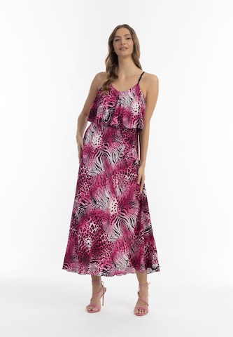 Robe d’été faina en rose : devant