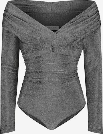 Nicowa Bodysuit 'Awilono' in Silber: Vorderseite