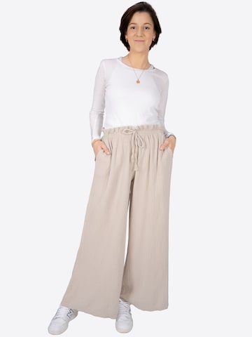 Seasons of April Wide leg Broek 'Liska' in Beige