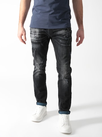 Miracle of Denim Slim fit Jeans 'Marcel' in Black: front