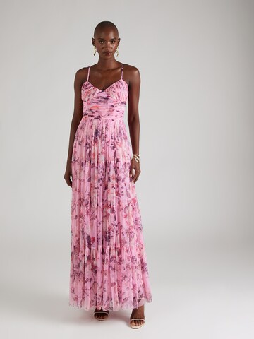 LACE & BEADS Summer dress 'Thea' in Pink: front
