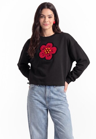 Sweat-shirt MYMO en noir : devant