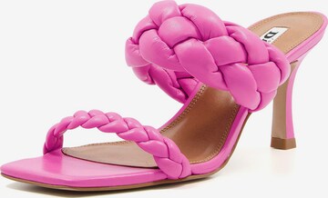 Dune LONDON Mules 'MESSAGE' in Pink: front