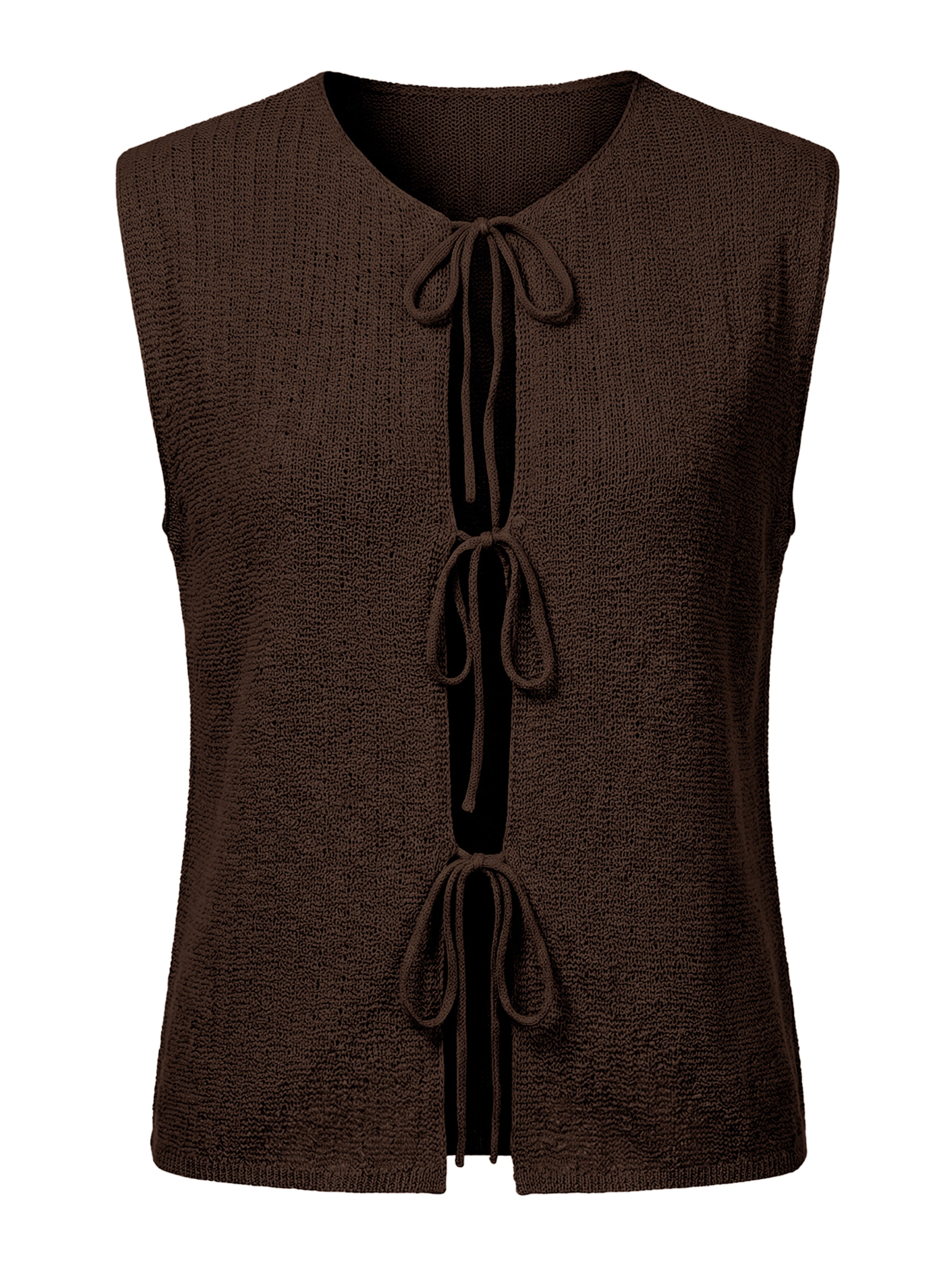 Imily Bela Вязаная жилетка в Коричневый: спереди