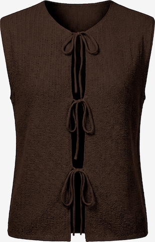 Imily Bela Вязаная жилетка в Коричневый: спереди