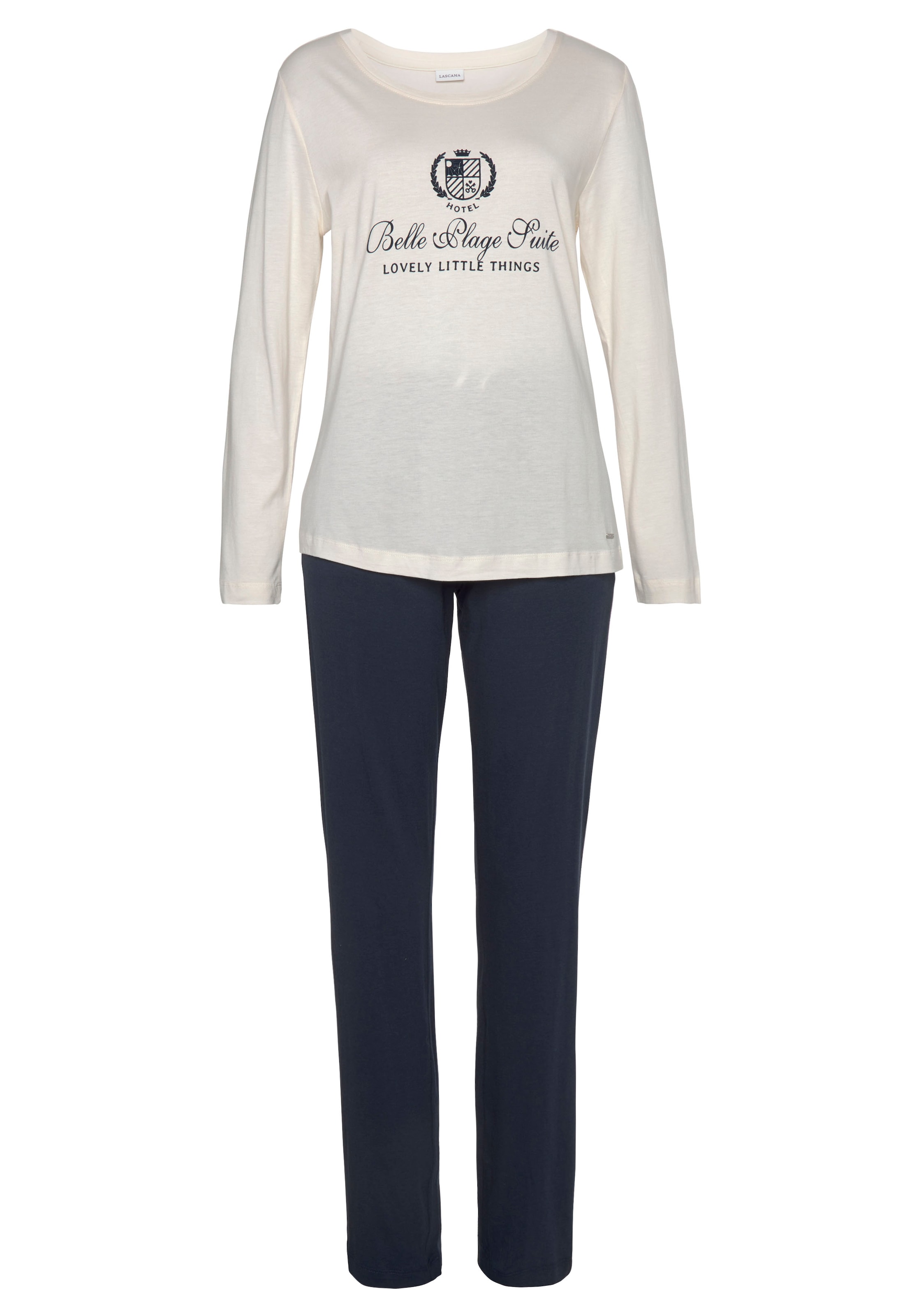 LASCANA Pyžamo – modrá: přední strana