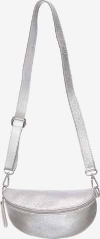 Zwillingsherz Crossbody Bag 'Classy' in Silver: front