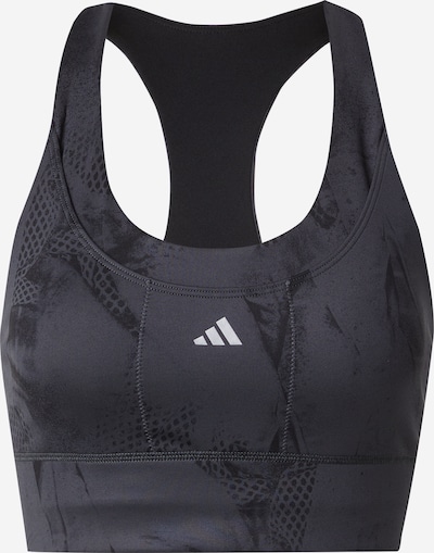 ADIDAS PERFORMANCE Soutien-gorge de sport en anthracite / noir / blanc, Vue avec produit