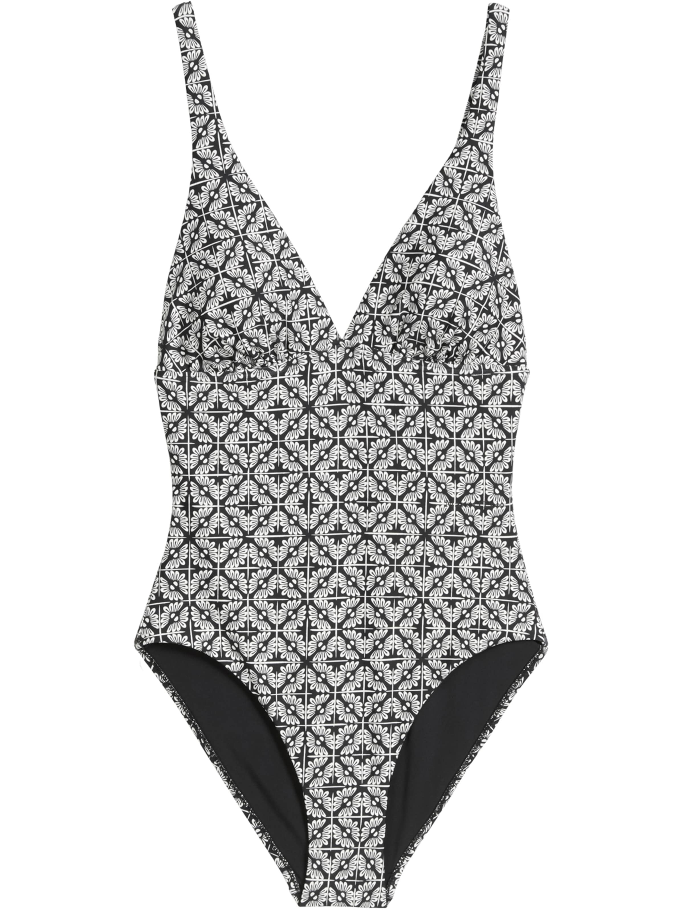 Marc O'Polo Badpak ' Geo Capsule ' in Zwart: voorkant