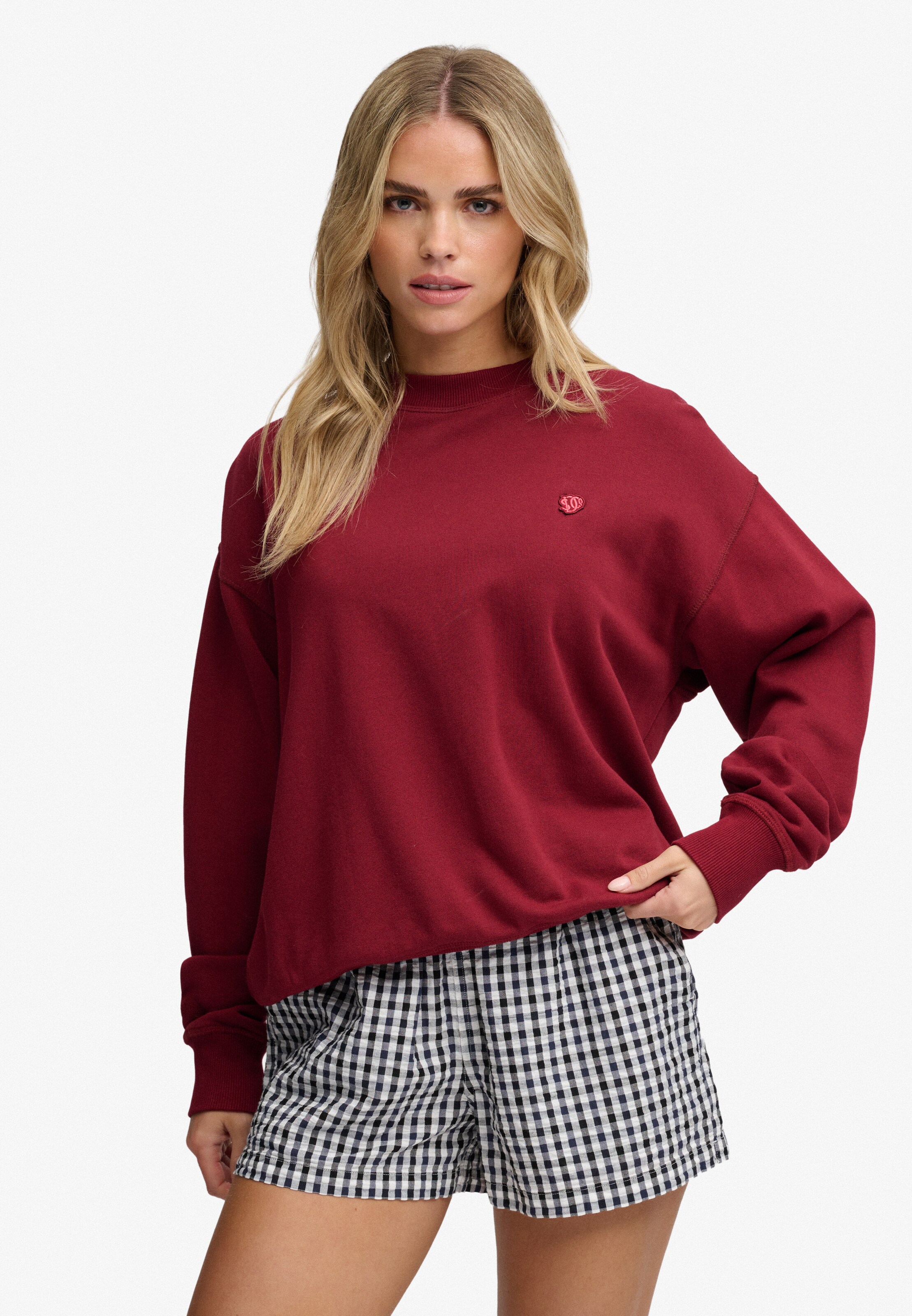 Sweat-shirt 'Heritage' Superdry & Co en rouge : devant