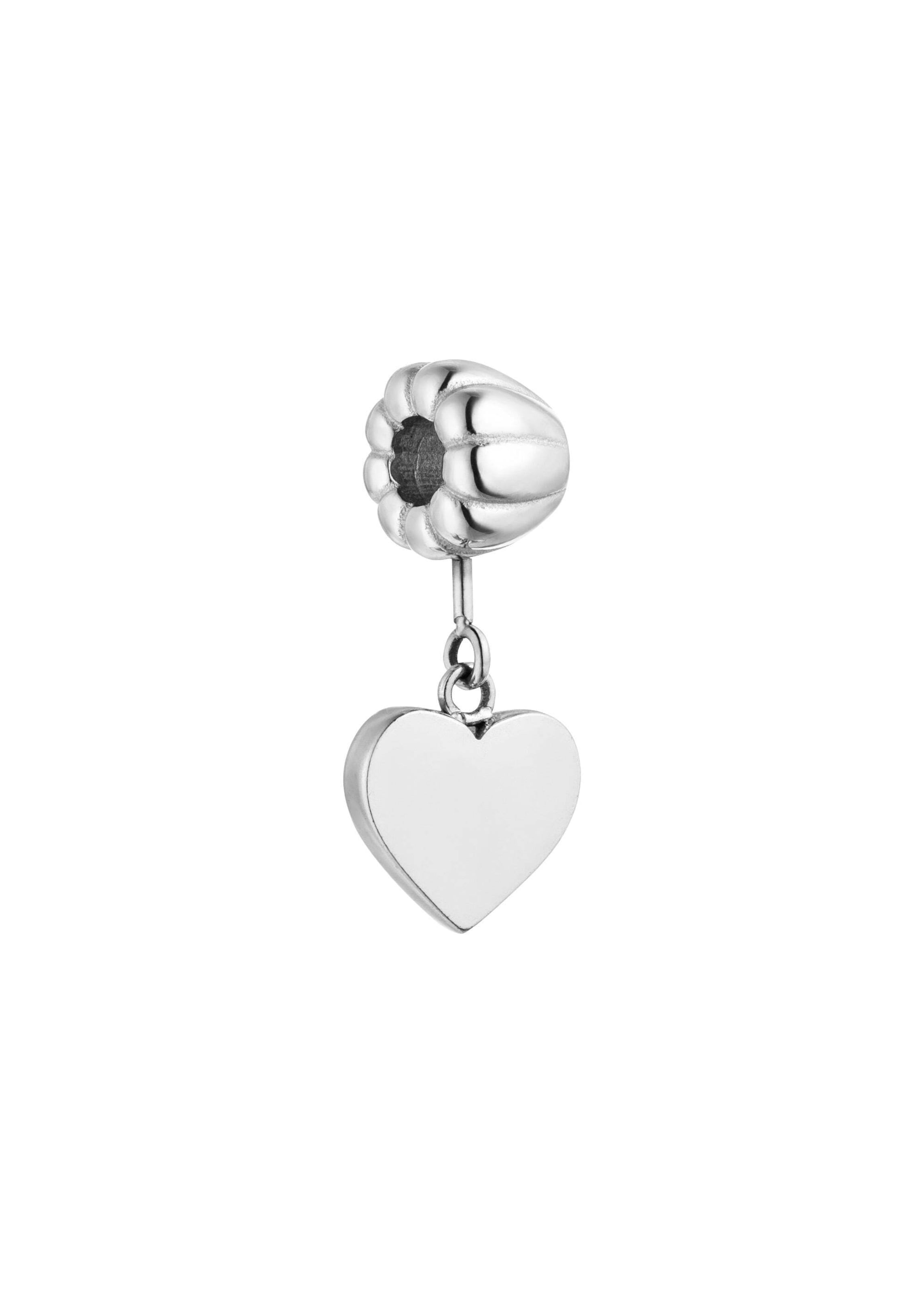 PURELEI - Colgante 'Engraveable Heart' en plata: frente