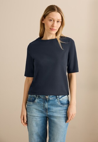 CECIL Basic T-Shirt in Blau: Vorderseite