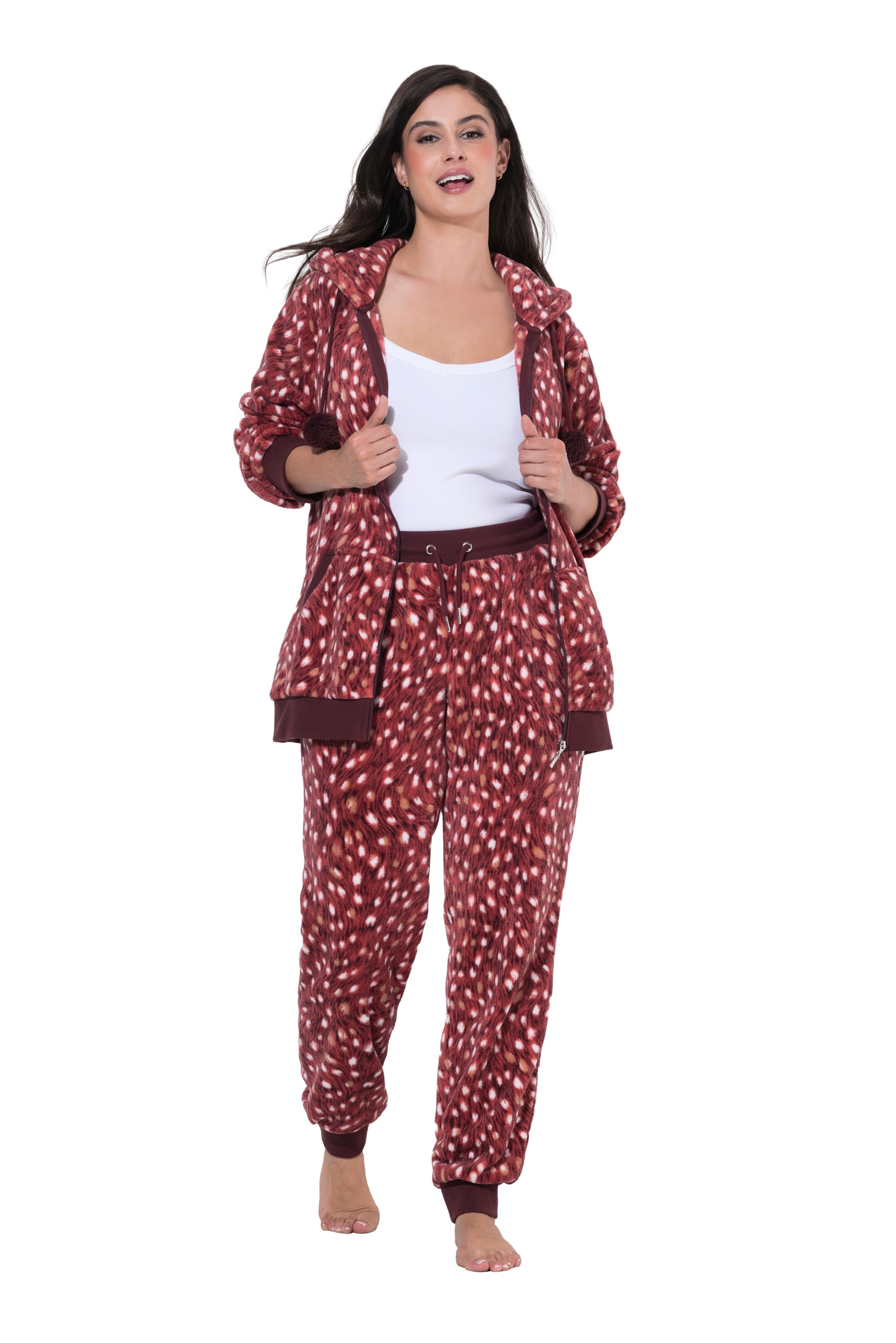 Ulla Popken Tapered Broek in Rood