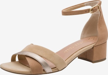 Sandales à lanières MARCO TOZZI en beige : devant