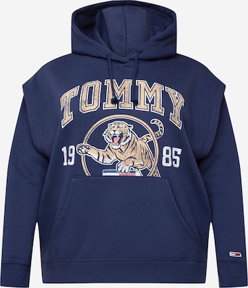 Tommy Jeans Curve Μπλούζα φούτερ 'COLLEGE TIGER' σε μπλε: μπροστά