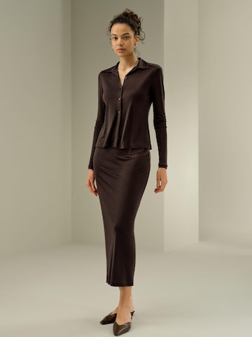 Lilysilk - Blusa en marrón