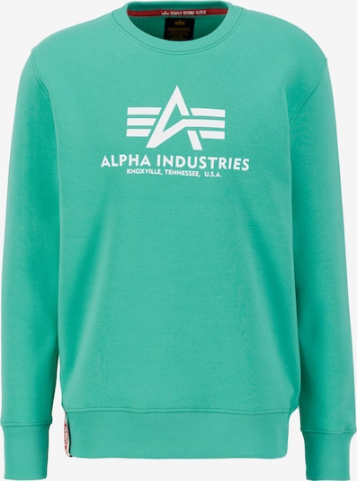 ALPHA INDUSTRIES Sweatshirt in grün / weiß, Produktansicht