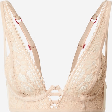 Triangle Soutien-gorge 'Le Plunge' Scandale éco-lingerie en beige : devant